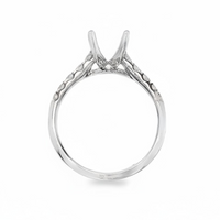 18kt White Gold Full-Cut Diamond Semi-Mount Ring (.47ct)