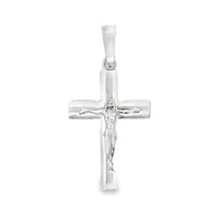 18kt White Gold Italian Made Crucifix Charm (4.11g)