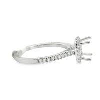 18kt White Gold Full-Cut Diamond Halo Semi-Mount Ring (.27ct)
