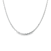 14kt White Gold 1.5mm 20 in Cable Link Chain