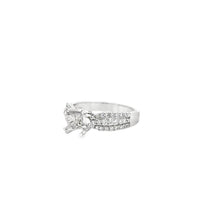 18kt White Gold Split Shank Natural Diamonds Semi-Mount Ring (0.48ct)