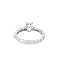 18kt White Gold Natural Round Diamond Semi-Mount Ring (.43ct)