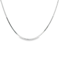 14kt White Gold 20" .7mm Box Chan (2.3g)