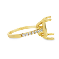 18kt Yellow Gold Natural Round Diamond Semi-Mount Ring (.24ct)