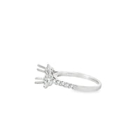 18kt White Gold Halo Natural Diamonds Semi-Mount Ring (0.62ct)