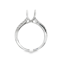 18kt White Gold Full-Cut Diamond Semi-Mount Ring (.27ct)