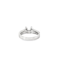 18kt White Gold Split Shank Natural Diamonds Semi-Mount Ring (0.45ct)