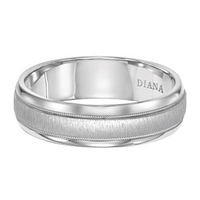 Artcarved 14kt White Gold 6.0mm Comfort Fit Wedding Band