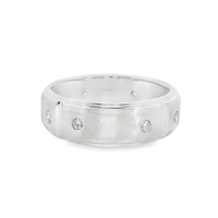 Gent's 14kt White Gold Lab-Grown Round Diamond Ring (.27ct)