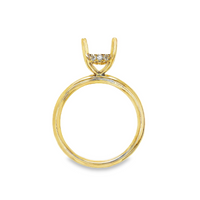 18kt Yellow Gold Natural Round Diamond Semi-Mount Ring (.12ct)