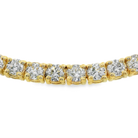 14kt Yellow Gold 7" Lab-Grown Round Diamond Tennis Bracelet (5.09ct)