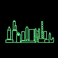 14kt Yellow Gold Custom Natural Diamond Chicago Skyline Pendant (1.87ct)