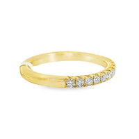 18kt Yellow Gold Natural Round Diamond Prong Set Ring (0.37ct)