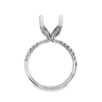 18kt White Gold Natural Round Diamond Semi-Mount Ring (.26ct)