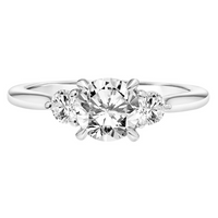 14kt White Gold Natural Round Diamond Semi-Mount Ring (.40ct)
