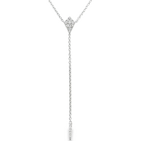 18kt White Gold Diamond Bar Dangle Pendant (.50ct)