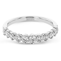 Simon G 18K White Gold Diamond Wedding Ring (.74ct)