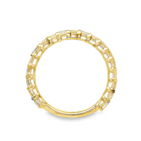 14kt Yellow Gold Lab-Grown Emerald Diamond Wedding Ring (.95ct)