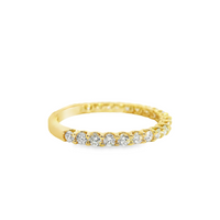 14kt Yellow Gold Diamond Shared Prong Wedding Ring (0.66ct)