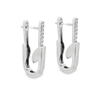 18kt White Gold Round Natural Diamond Drop Earrings (.08ct)