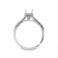 18kt White Gold Lab-Grown Round Diamond Semi-Mount Ring (.36ct)