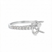 18kt White Gold Full-Cut Diamond Semi-Mount Ring (.35ct)
