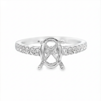 18kt White Gold Full-Cut Diamond Semi-Mount Ring (.35ct)