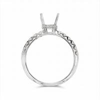 18kt White Gold Full-Cut Diamond Hidden Halo Semi-Mount Ring (.38ct)