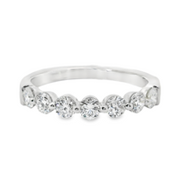 18kt White Gold Shared Prong Diamond Wedding Ring (.75ct)