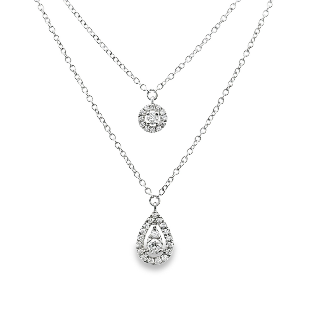 18kt White Gold Natural Diamond Necklace (0.2ct)