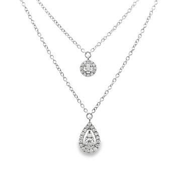 18kt White Gold Natural Diamond Necklace (0.2ct)