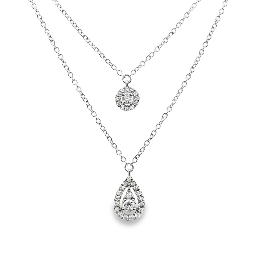 18kt White Gold Natural Diamond Necklace (0.2ct)