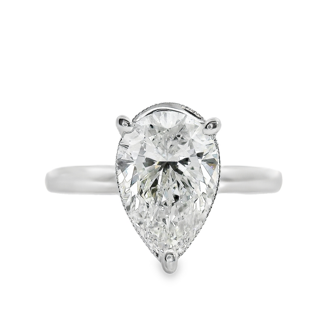18kt White Gold Pear Diamond Engagement Ring (2.17ct)