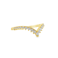 18kt Yellow Gold Natural Round Diamond Wedding Ring (.28ct)