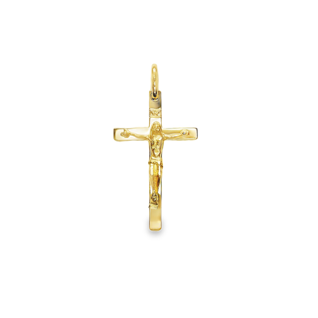 18kt Yellow Gold Italian Made Crucifix Charm (2.17g)