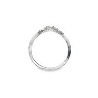 Platinum Natural Pear & Marquise Diamond Wedding Ring (.23ct)