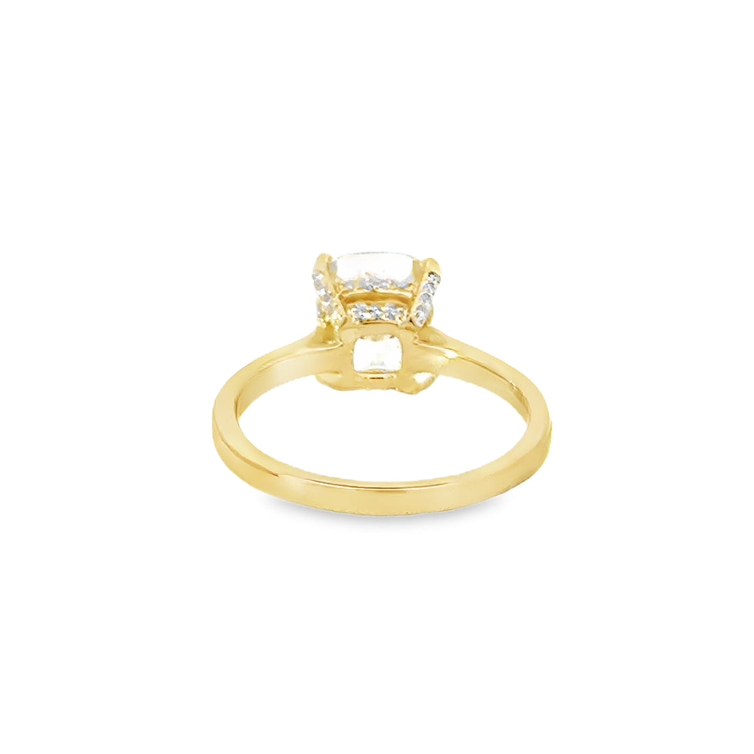 18kt Yellow Gold Lab-Grown Cushion Diamond Engagement Ring (3.12ct)