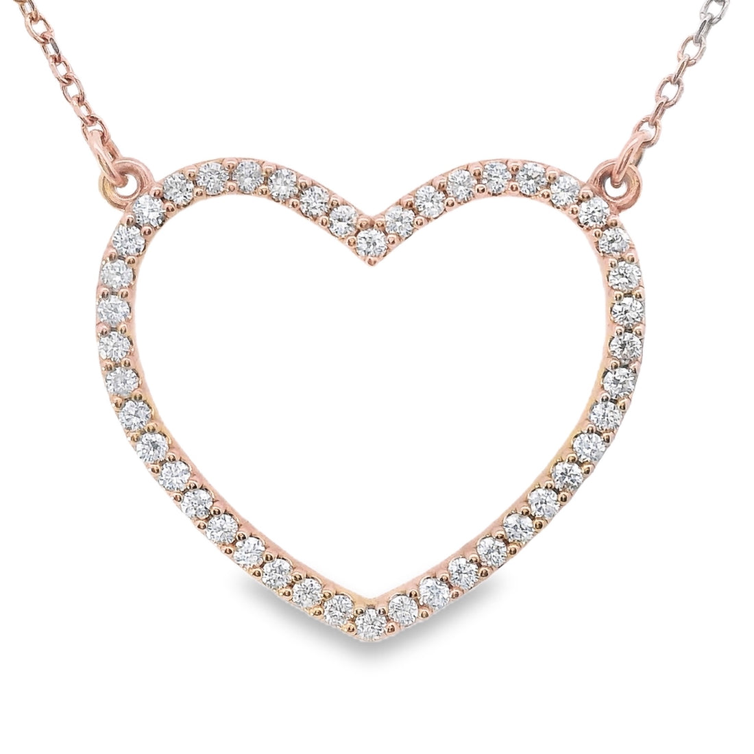 14kt Rosé Gold Natural Diamond Heart Pendant (0.34ct)