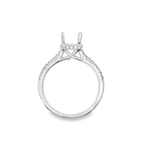 18kt White Gold Natural Round Diamond Semi-Mount Ring (.26ct)