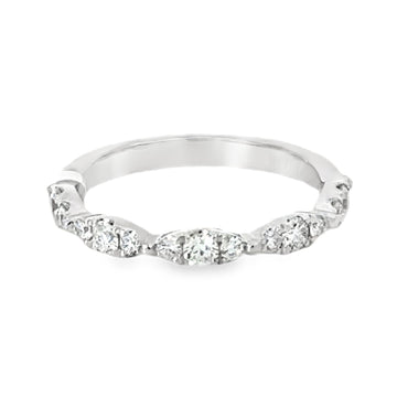 18kt White Gold Diamond Half Anniversary Wedding Ring (0.4ct)
