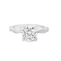 14K White Gold Lab-Grown Round Diamond Engagement Ring (1.32ct)