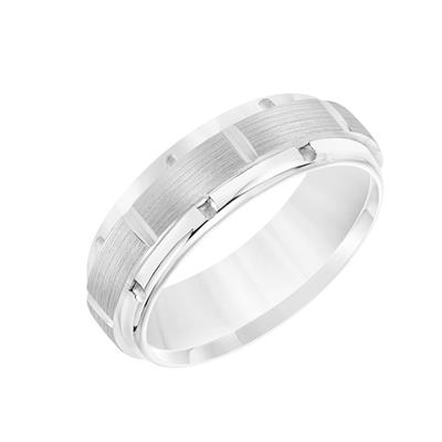 Goldman 14kt White Gold 7.0mm Ring