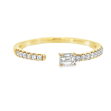 18kt Yellow Gold Natural Diamond Free Form Ring (0.24ct)