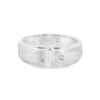 Gent's 14kt White Gold Lab-Grown Round Diamond Ring (.27ct)