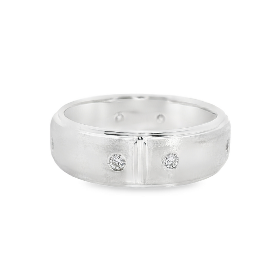 Gent's 14kt White Gold Lab-Grown Round Diamond Ring (.27ct)