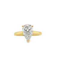 18K Yellow Gold Lab-Grown Pear Diamond Engagement Ring (2.00ct)