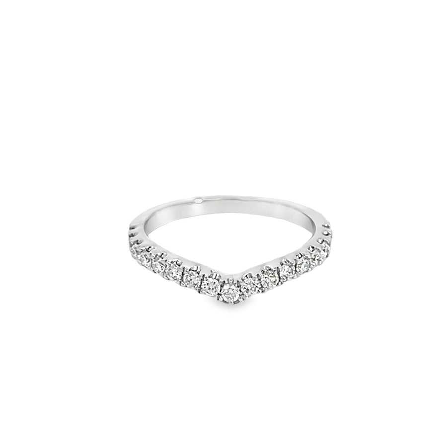 18K White Gold Natural Diamond Wedding Ring (.40ct)