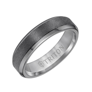 Triton Satin Finish Bevel Edge Tantalum 6mm Ring