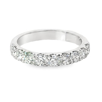 18kt White Gold Diamond Shared Prong Wedding Ring (1.01ct)