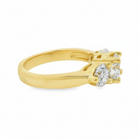 14kt Yellow Gold Lab-Grown Round Diamond 3-Stone Engagement Ring (2.08ct)